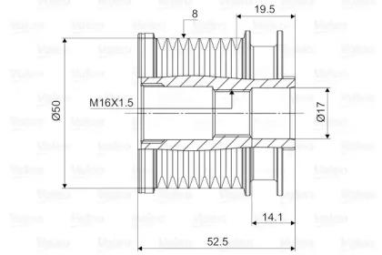 Valeo 588093 Шкив генератора Valeo 588093 Шкив генератора