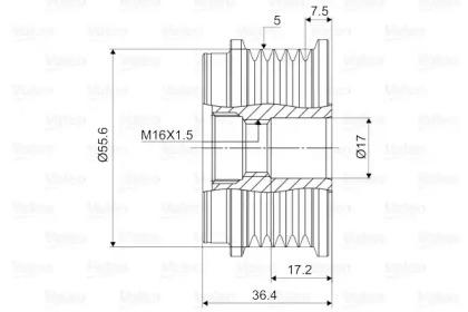 Valeo 588099 Механізм вільного ходу генератора Valeo 588099 Механізм вільного ходу генератора