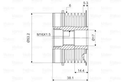 Valeo 588106 Шкив генератора Valeo 588106 Шкив генератора