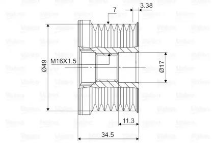 Valeo 588113 Шкив генератора Valeo 588113 Шкив генератора