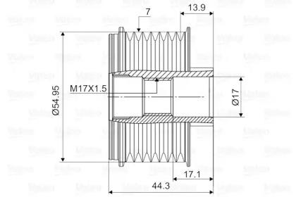 Valeo 588133 Шкив генератора Valeo 588133 Шкив генератора