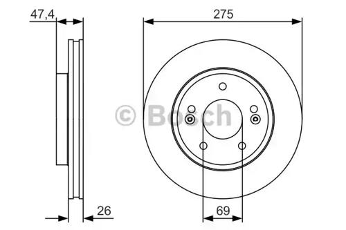 Bosch 0986479R26 Brake disc Bosch 0986479R26 Brake disc