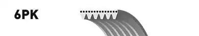 Gates 6PK1010 Belt v Gates 6PK1010 Belt v
