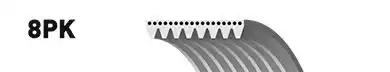 Gates 8PK1173 Belt v Gates 8PK1173 Belt v