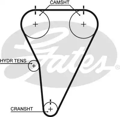 Gates T215 Ремінь ГРМ Gates T215 Ремінь ГРМ
