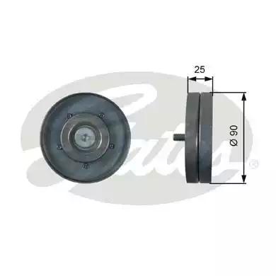 Gates T36436 Ролик натяжний ременя поліклинового Gates T36436 Ролик натяжний ременя поліклинового