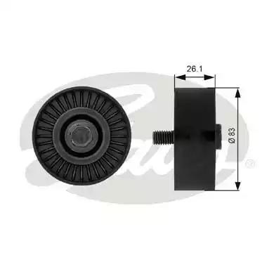 Gates T38027 Ролик натяжний ременя поліклинового Gates T38027 Ролик натяжний ременя поліклинового