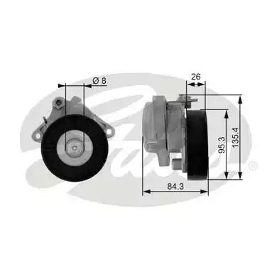 Gates T38174 Ролик натяжний ременя поліклинового Gates T38174 Ролик натяжний ременя поліклинового