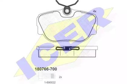Icer 180766-700 Brake pads Icer 180766-700 Brake pads