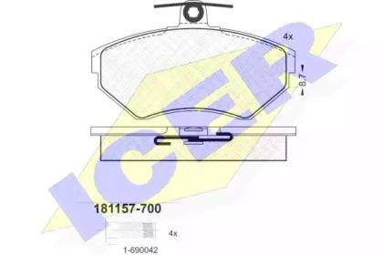 Icer 181157-700 Brake pads Icer 181157-700 Brake pads