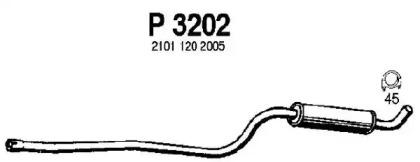 Fenno P3202 Muffler assy front