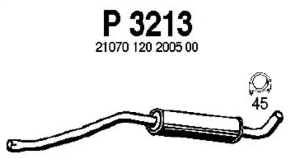 Fenno P3213 Muffler assy front