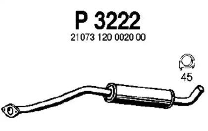 Fenno P3222 Muffler assy front