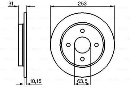 Bosch 0 986 478 344 Brake disc Bosch 0 986 478 344 Brake disc