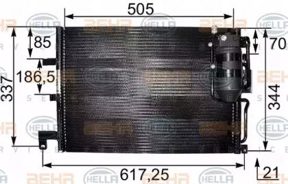 Hella 8FC 351 036-071 Випаровувач кондиціонера Hella 8FC 351 036-071 Випаровувач кондиціонера