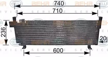 Hella 8FC 351 037-001 Випаровувач кондиціонера Hella 8FC 351 037-001 Випаровувач кондиціонера