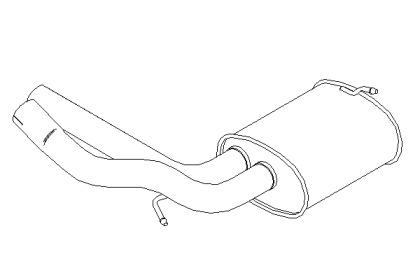 Klarius VO445B Середній глушник вихлопних газів Klarius VO445B Середній глушник вихлопних газів