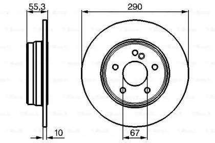 Bosch 0 986 479 B41 Brake disc Bosch 0 986 479 B41 Brake disc