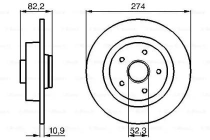 Bosch 0 986 478 744 Brake disc