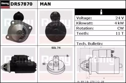 Remy DRS7870 Starter Remy DRS7870 Starter