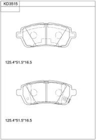 Asimco KD3515 Brake pads