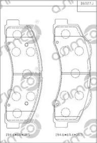 Asimco KD6027 Монтажний комплект гальмівних колодок Asimco KD6027 Монтажний комплект гальмівних колодок