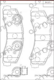 Asimco KD6115 Монтажний комплект гальмівних колодок Asimco KD6115 Монтажний комплект гальмівних колодок