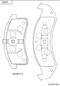 Asimco KD6609 Brake pads