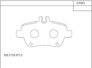 Asimco KD7001 Brake pads