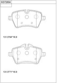 Asimco KD72804 Brake pads