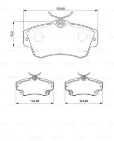 Bosch 0 986 424 586 Brake pads
