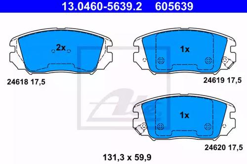 Ate 13.0460-5639.2 Brake pads Ate 13.0460-5639.2 Brake pads