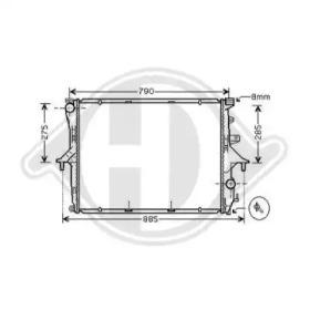 Diederichs 8228504 Радіатор охолодження двигуна