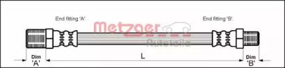 Metzger 4114650 Hose assy brake Metzger 4114650 Hose assy brake