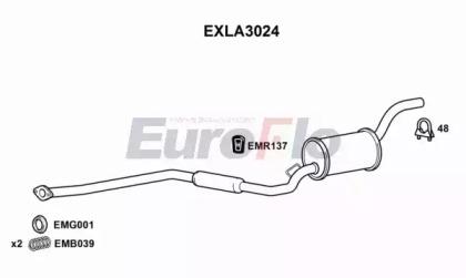 Euroflo EXLA3024 Muffler assy front Euroflo EXLA3024 Muffler assy front
