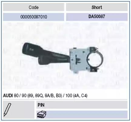 Magneti Marelli 000050087010 Підрульовий перемикач Magneti Marelli 000050087010 Підрульовий перемикач