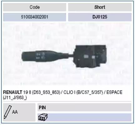 Magneti Marelli 510034002001 Housing asy steering column Magneti Marelli 510034002001 Housing asy steering column