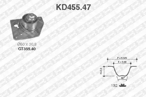 SNR KD455.47 Ремінь ГРМ комплект SNR KD455.47 Ремінь ГРМ комплект