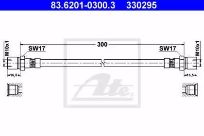 Ate 83.6201-0300.3 Шланг гальмівний Ate 83.6201-0300.3 Шланг гальмівний