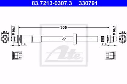Ate 83.7213-0307.3 Hose assy brake Ate 83.7213-0307.3 Hose assy brake