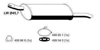 Ernst 042161 Глушник вихлопних газів кінцевий Ernst 042161 Глушник вихлопних газів кінцевий