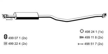 Ernst 043021 Muffler assy front