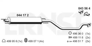 Ernst 044172 Muffler assy front Ernst 044172 Muffler assy front