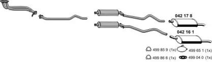 Ernst 050042 Глушник вихлопних газів кінцевий Ernst 050042 Глушник вихлопних газів кінцевий