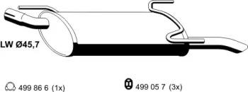 Ernst 052047 Глушник вихлопних газів кінцевий Ernst 052047 Глушник вихлопних газів кінцевий