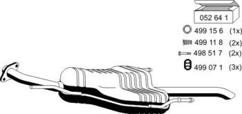 Ernst 052122 Глушник вихлопних газів кінцевий Ernst 052122 Глушник вихлопних газів кінцевий