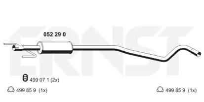 Ernst 052290 Muffler assy front Ernst 052290 Muffler assy front
