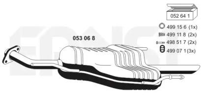 Ernst 053068 Глушник вихлопних газів кінцевий Ernst 053068 Глушник вихлопних газів кінцевий