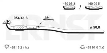 Ernst 054416 Випускна труба відпрацьованих газів Ernst 054416 Випускна труба відпрацьованих газів