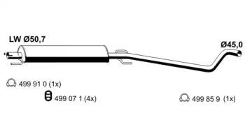 Ernst 055147 Muffler assy front